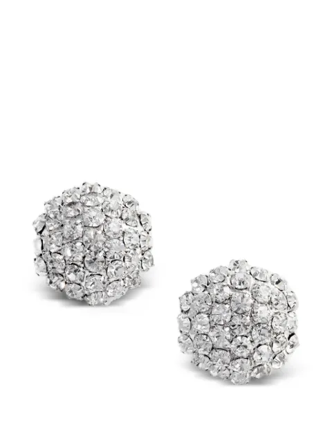 Self-Portrait crystal-embellished flower earrings