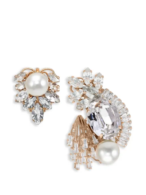 Anton Heunis Heunis asymmetric crystal-embellished earrings