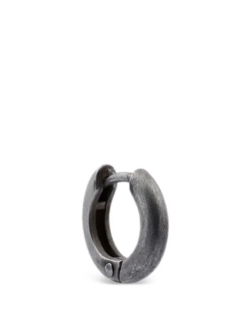 Parts of Four sterling-silver hoop earring