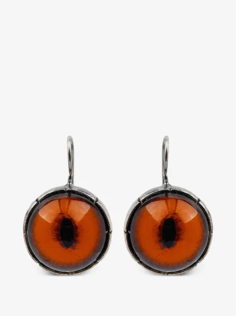 Gem Kingdom eye-motif sterling-silver earrings
