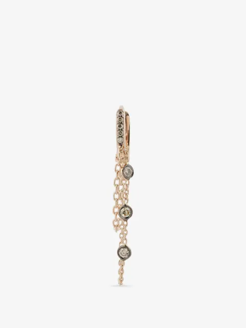 Kismet By Milka arete en oro rosa de 14kt con diamantes