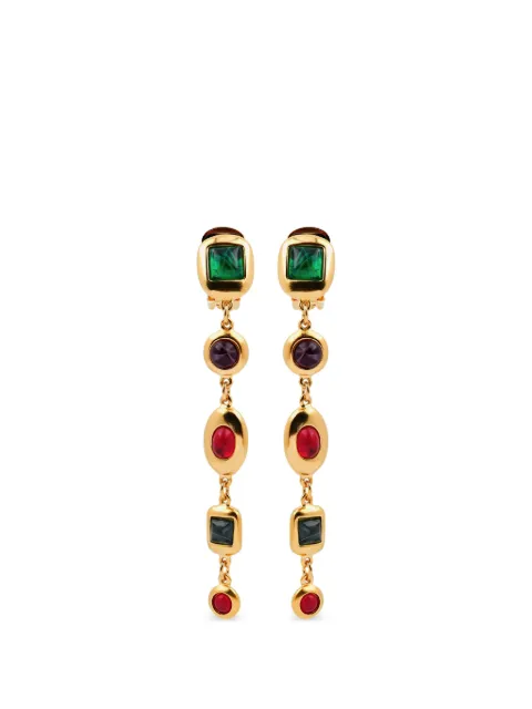 Ben Amun Lucrecia glass-embellished drop earrings
