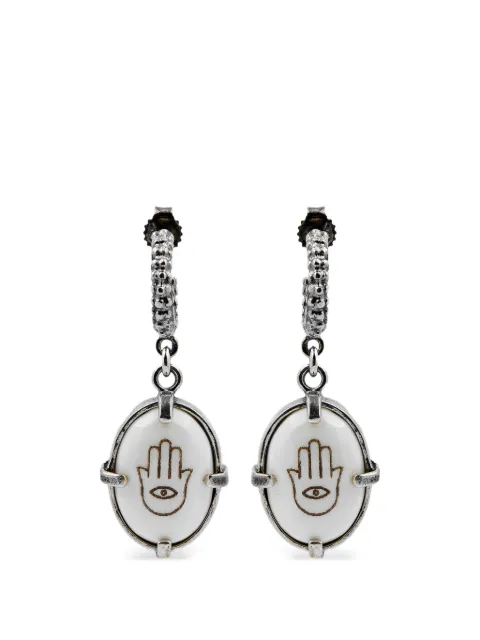 Gem Kingdom engraved earrings