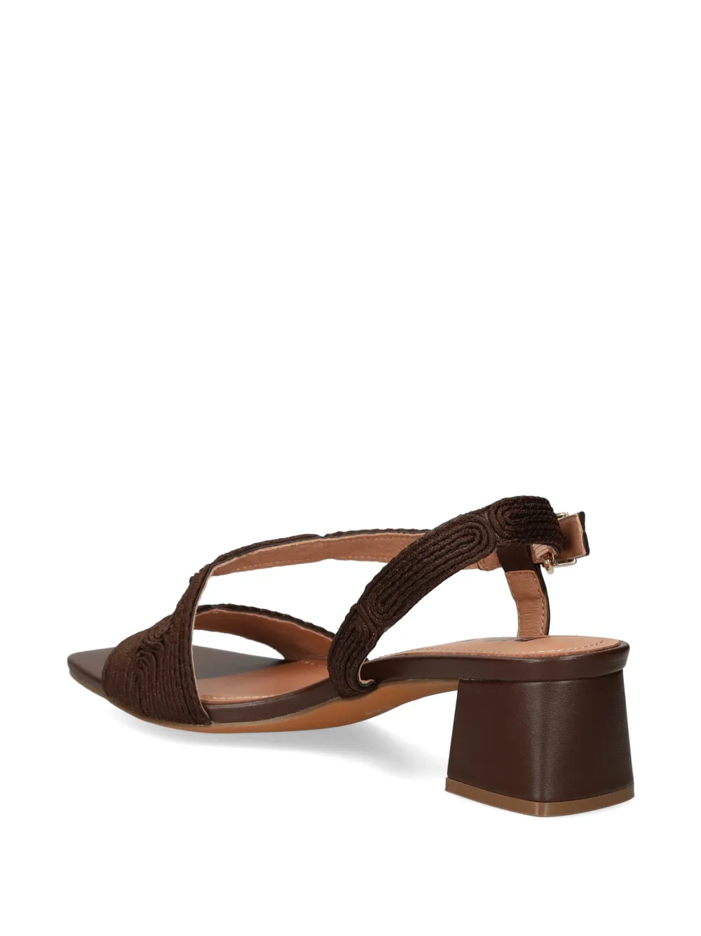 Bibi Lou Lipe embroidered-strap block-heel sandals Bruin