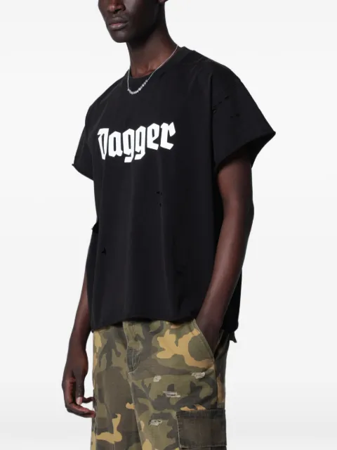 DAGGER Alles Gute Shrunk TS distressed logo-print T-shirt