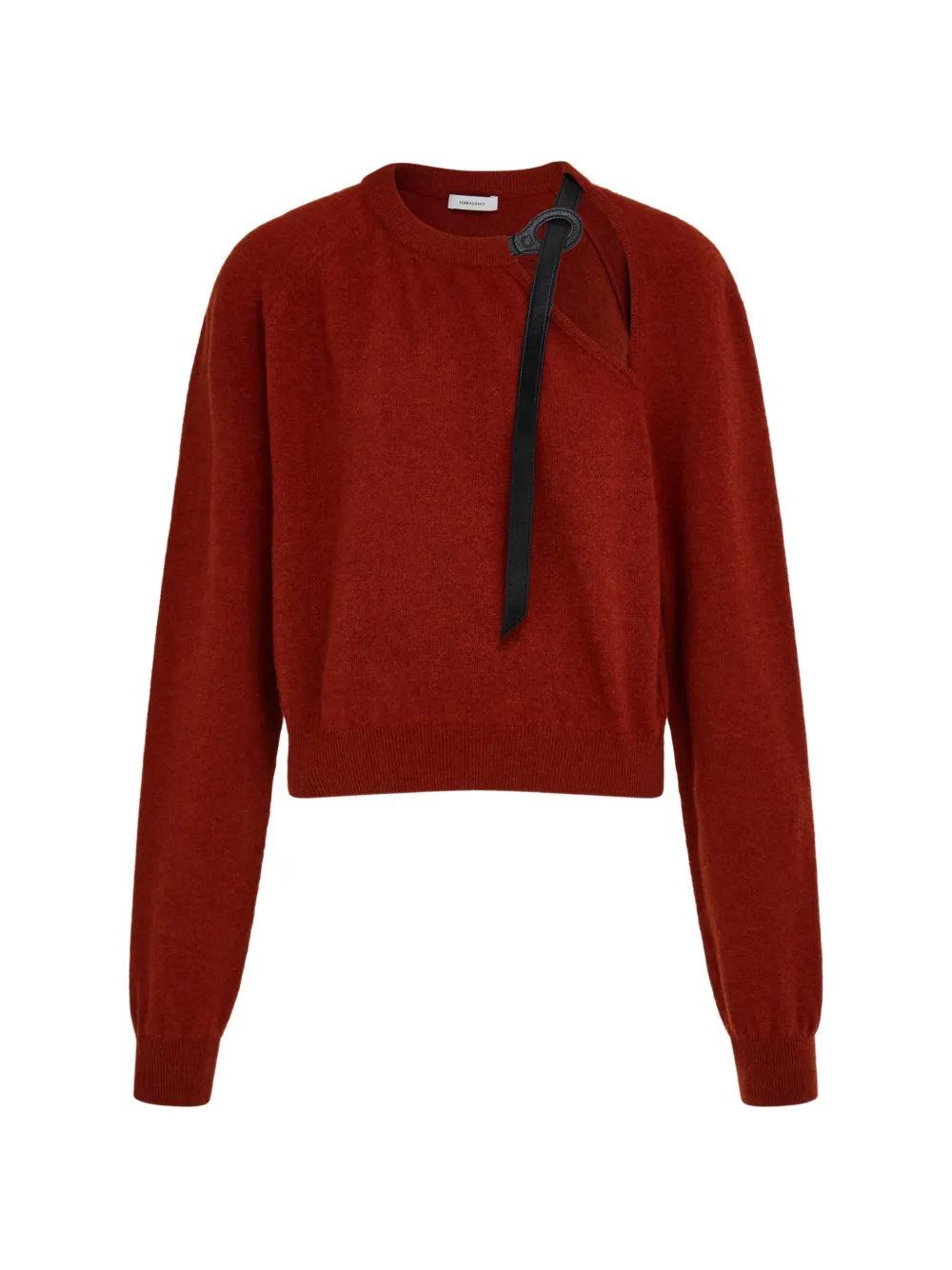 Ferragamo Pullover mit Rundhalsausschnitt und Ausschnitt - Rot