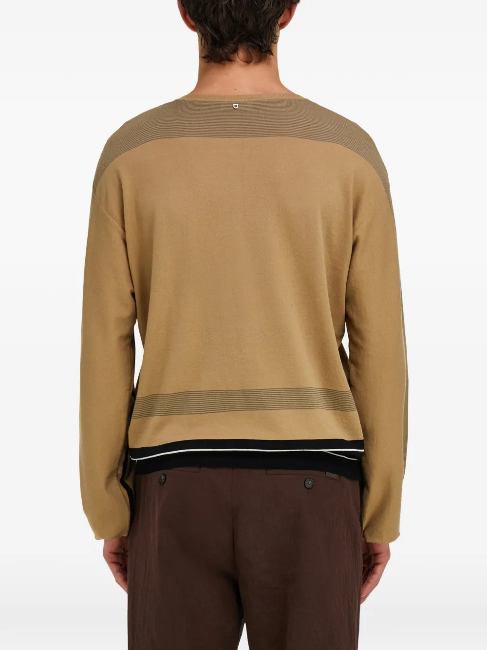 Ferragamo Gestreepte trui Beige