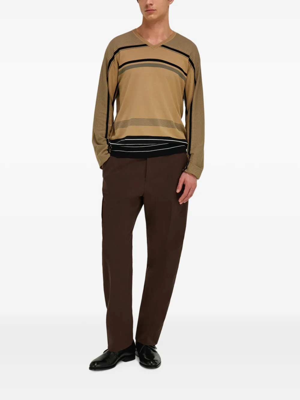 Ferragamo Gestreepte trui Beige