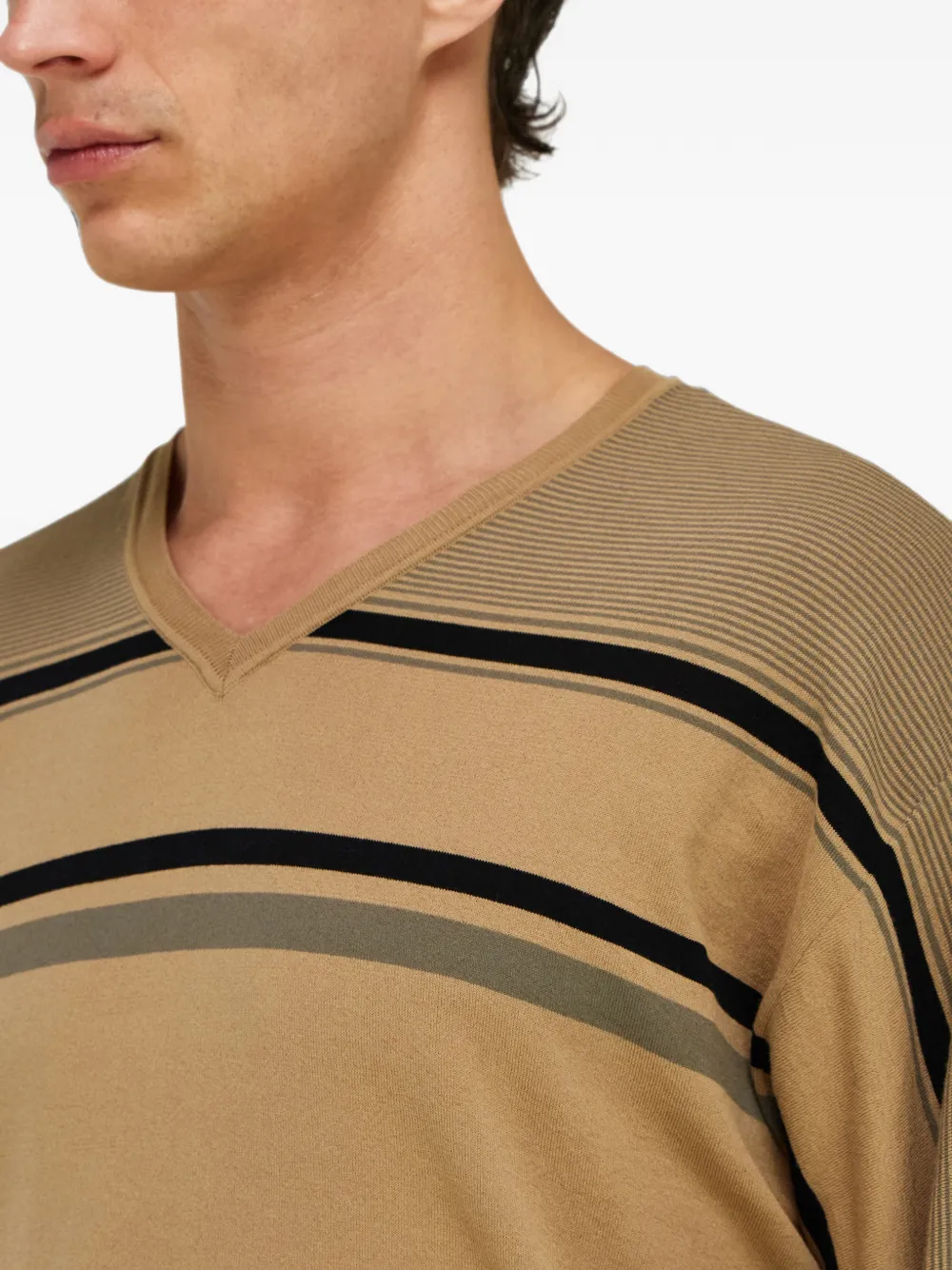 Ferragamo Gestreepte trui Beige