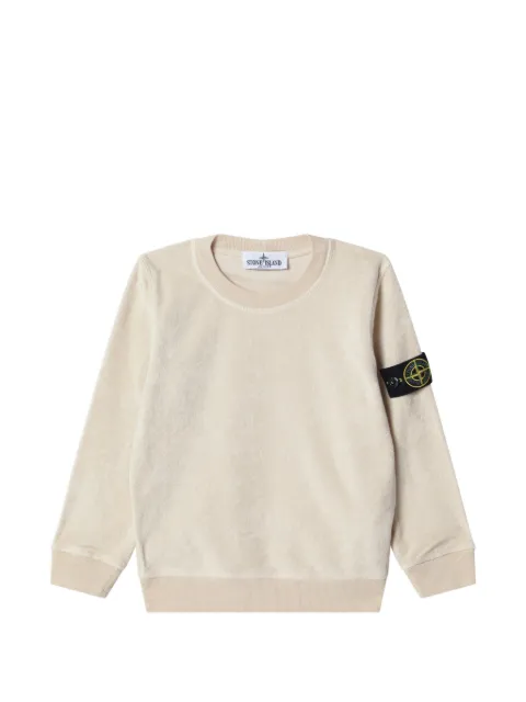 Stone Island Junior 로고 패치 테리 스웨터