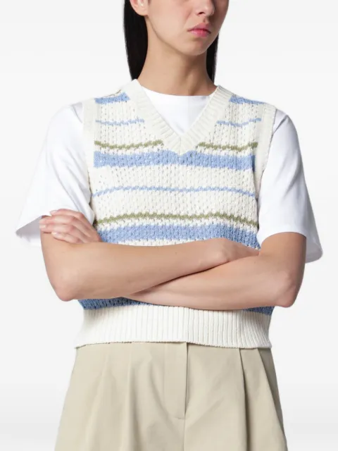 DUNST chaleco de punto grueso a rayas