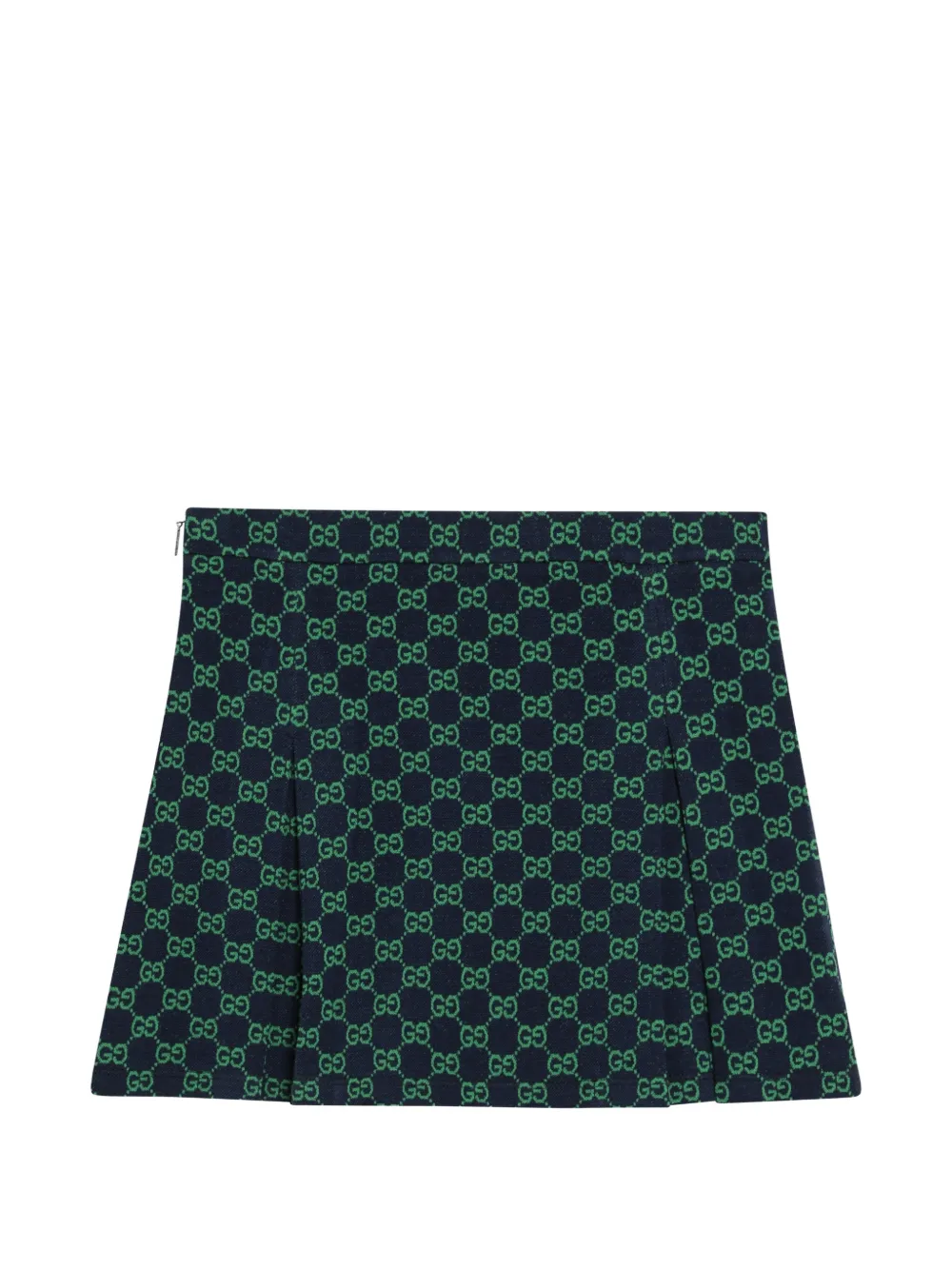Gucci Kids GG-monogram pleated skirt - Blau
