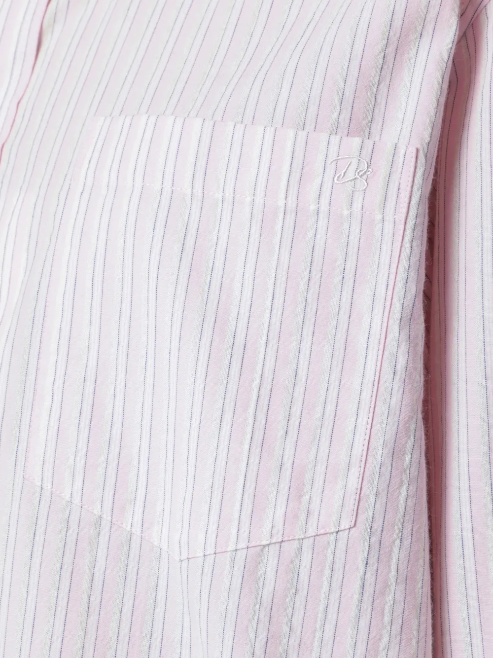 DUNST Gestreept oversized shirt Roze