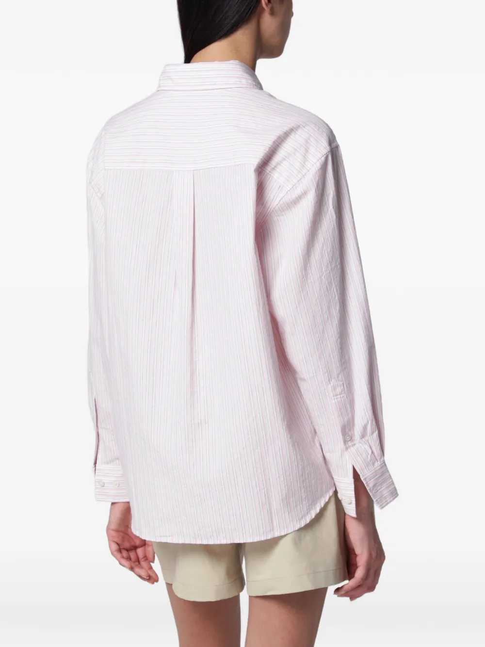 DUNST Gestreept oversized shirt Roze