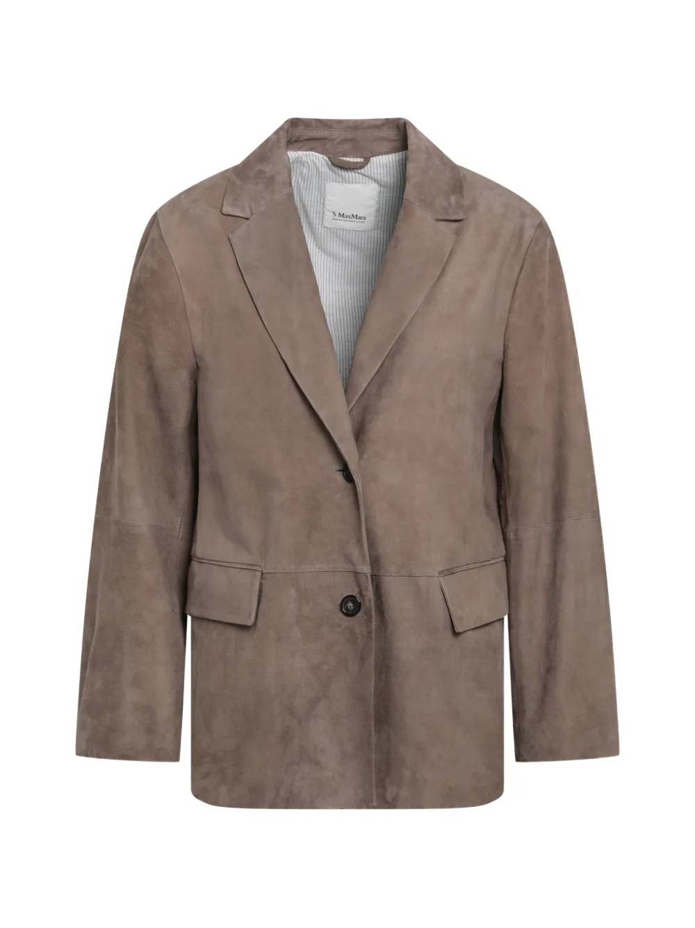 'S Max Mara Anfora buttoned leather jacket - Braun
