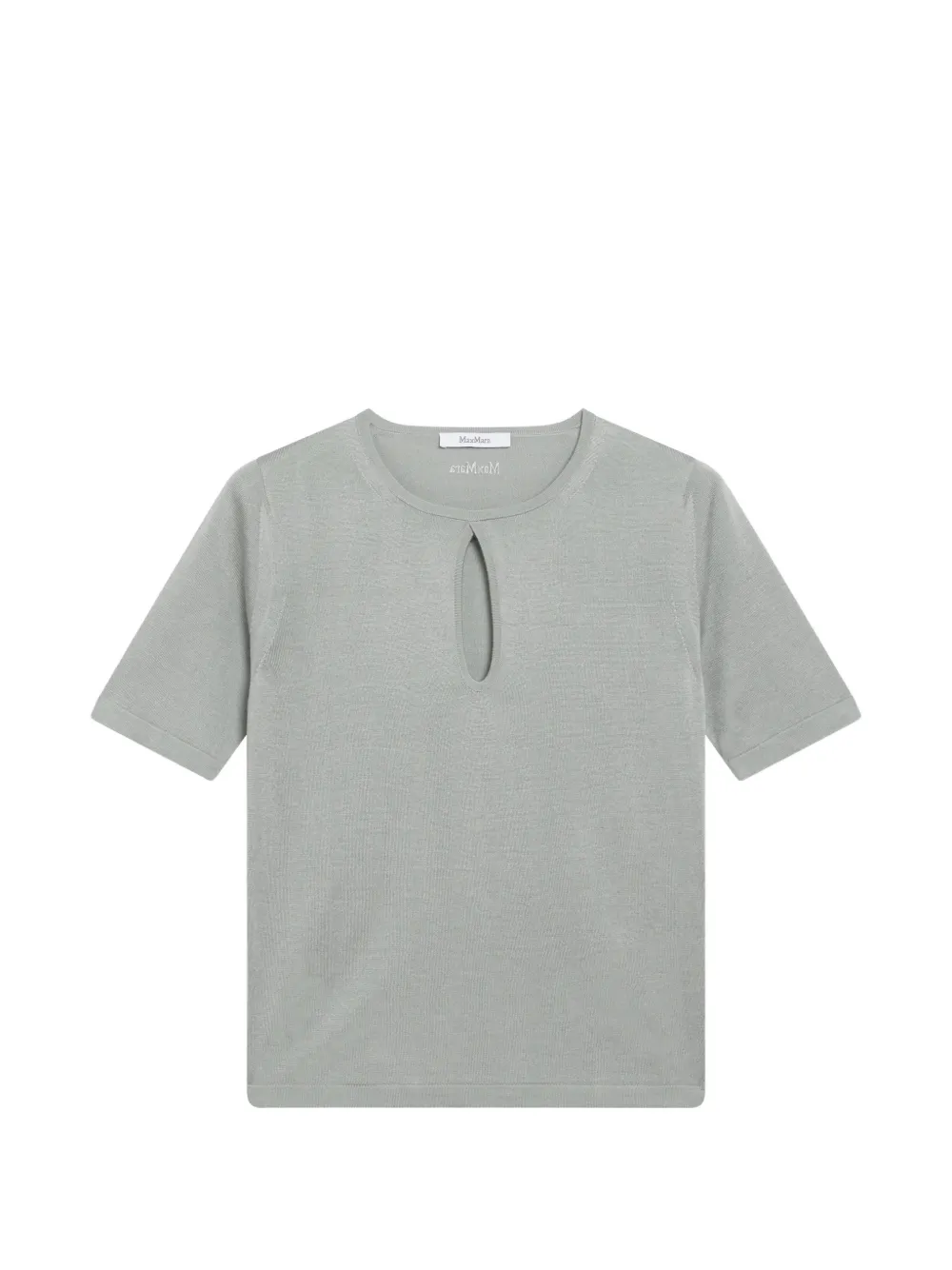 Max Mara keyhole-detail T-shirt - Grün