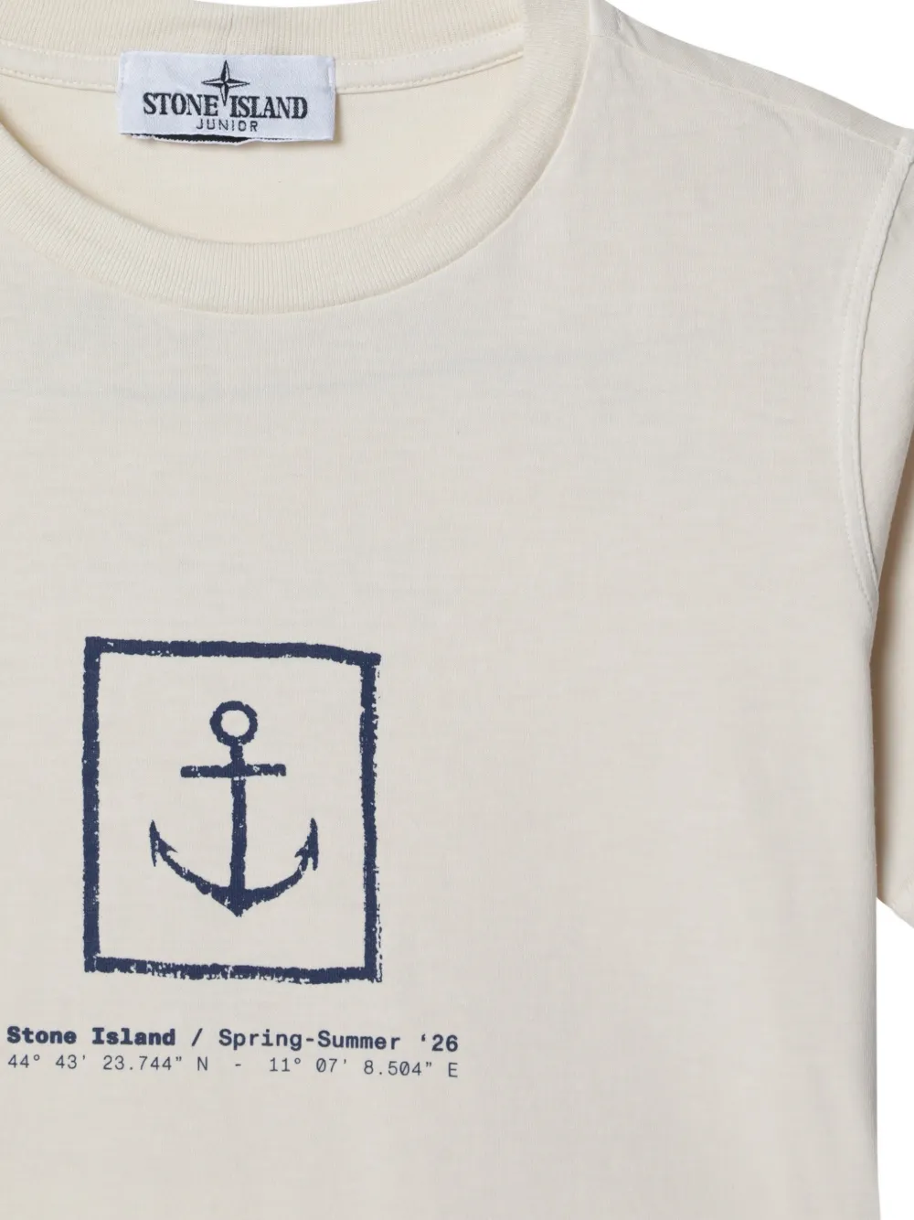 Stone Island Junior T-shirt met print Beige
