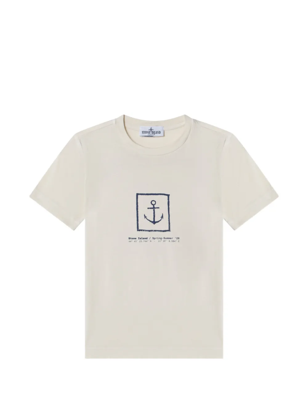 Stone Island Junior T-Shirt mit Anker-Print - Nude