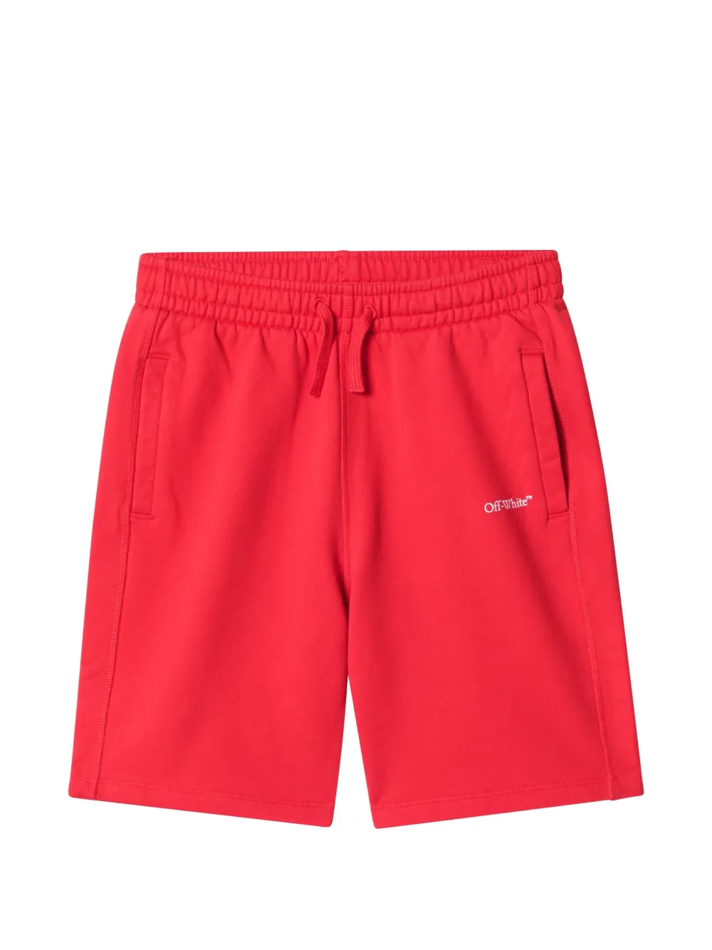 Off-White Kids logo-print shorts - Rosso