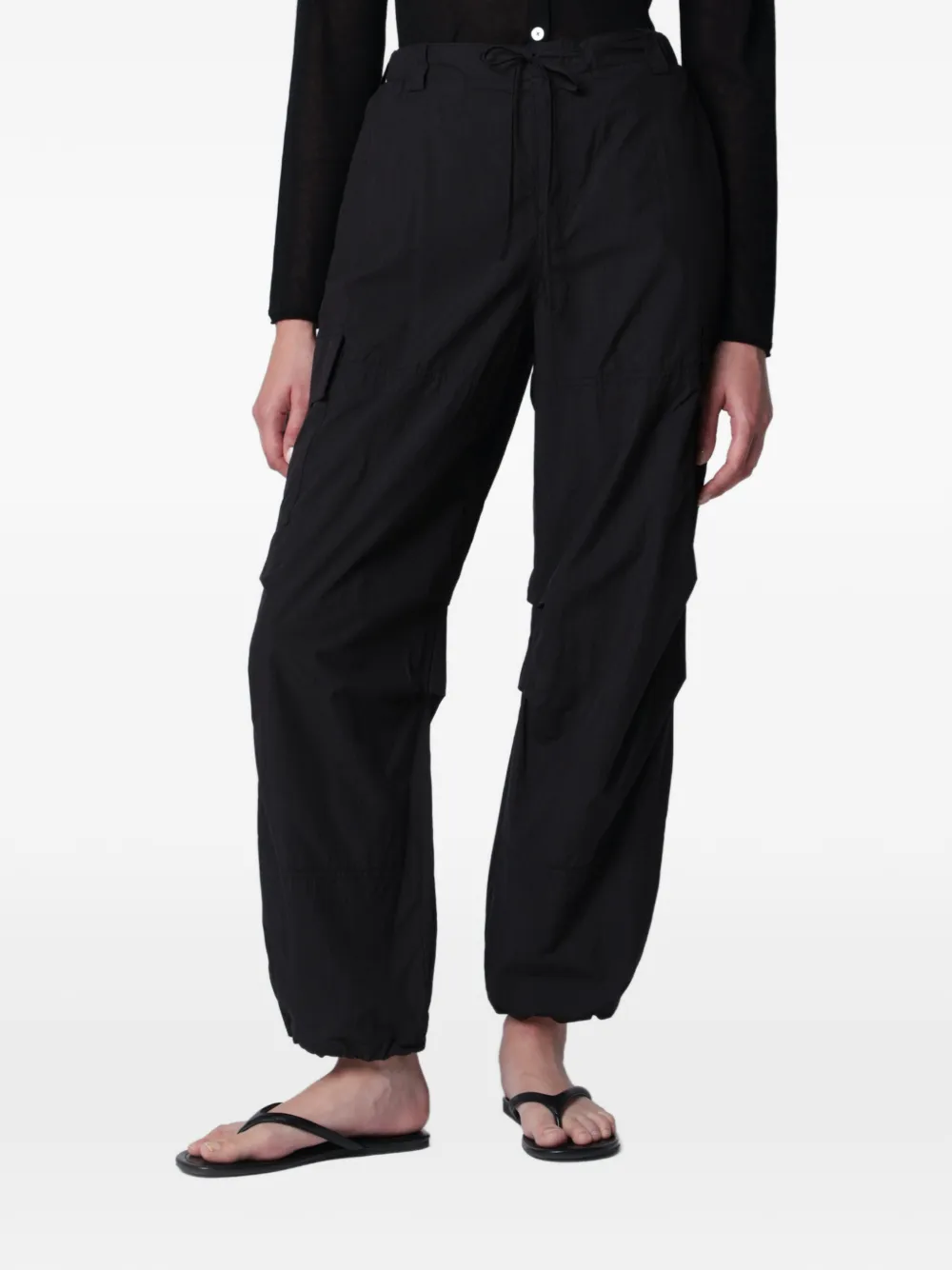DUNST drawstring-waist cargo pants - Nero