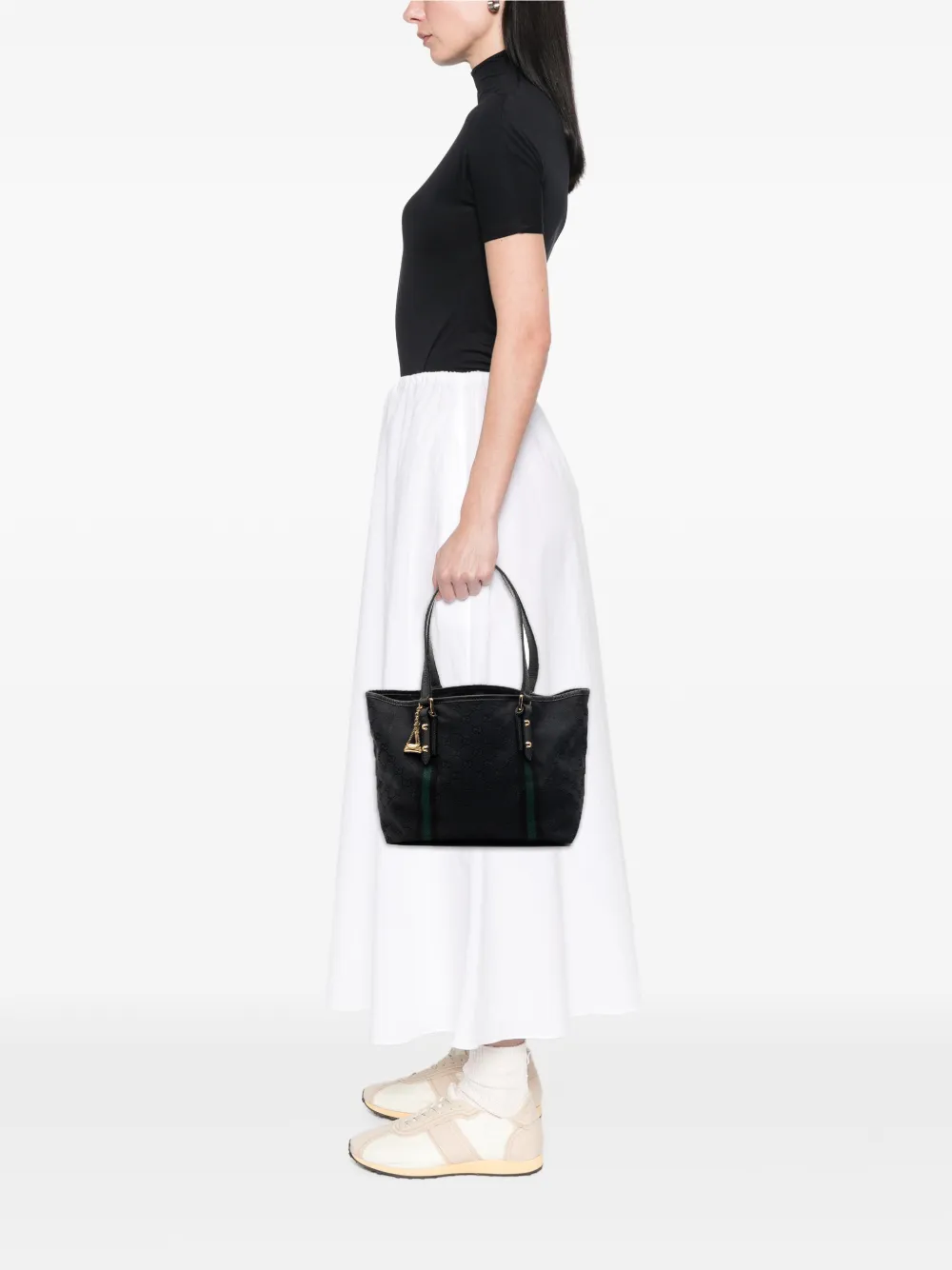  Gucci Pre-owned Bolso Shopper Jolicoeur Con Estampado Gg Clásico 2000-2015 - Negro 