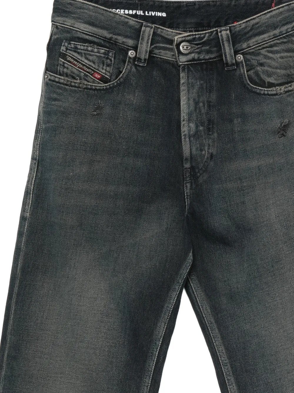 Diesel 1988 D-ARK gerafelde straight jeans Blauw