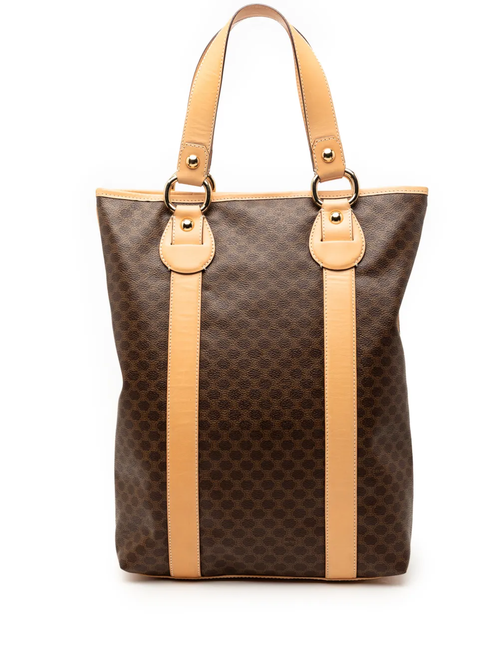 Celine Pre-Owned 2010 Macadam Coated Canvas Vertical tote bag - Marrone