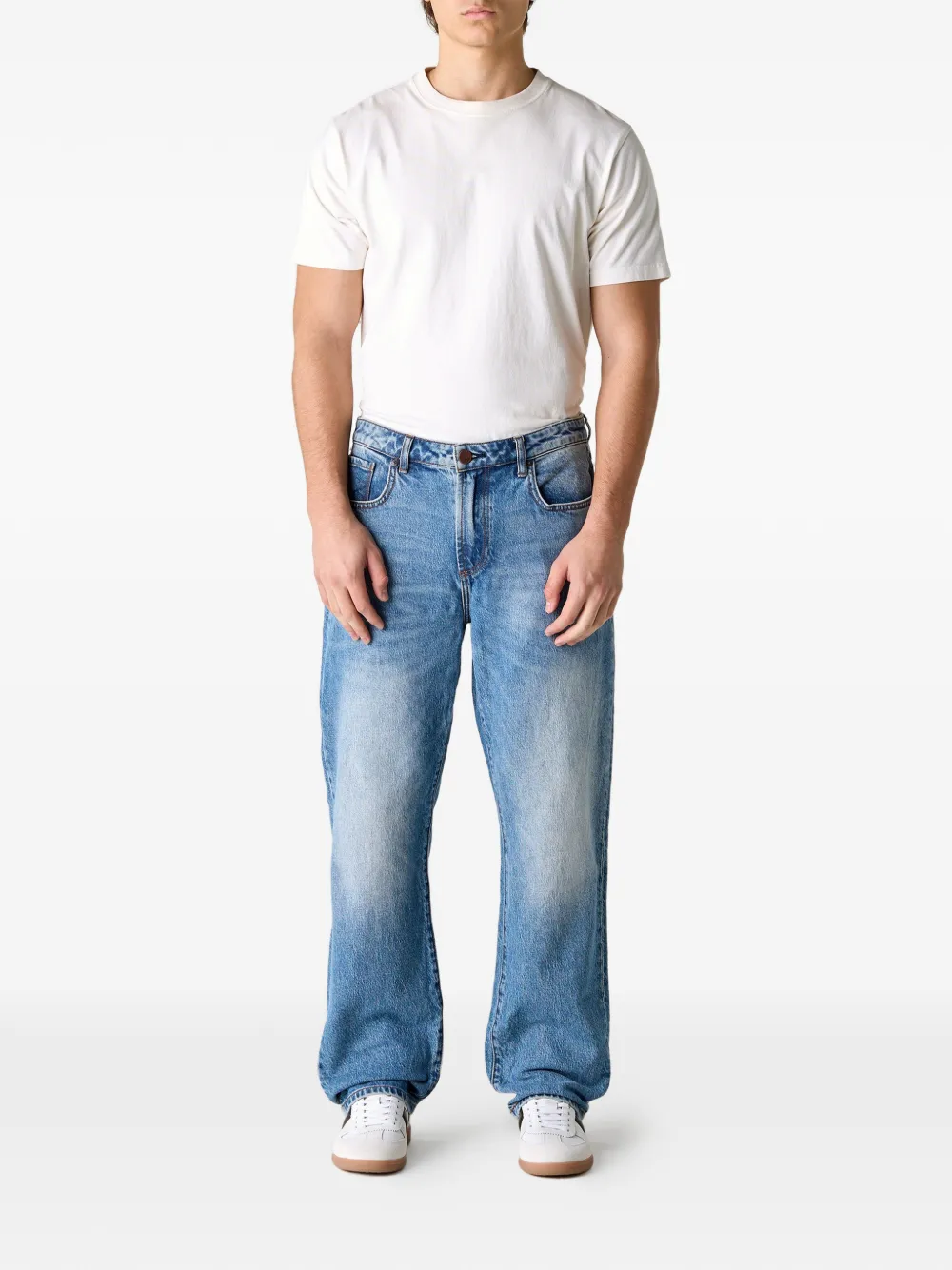 MONFRÈRE Caine whisker straight jeans Blauw