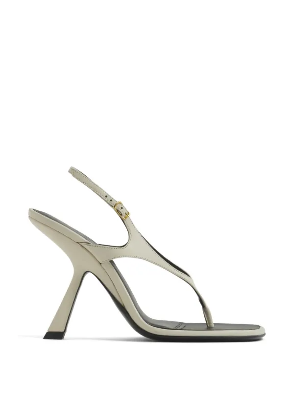 Mugler Square-toe Sandals in Neutrals