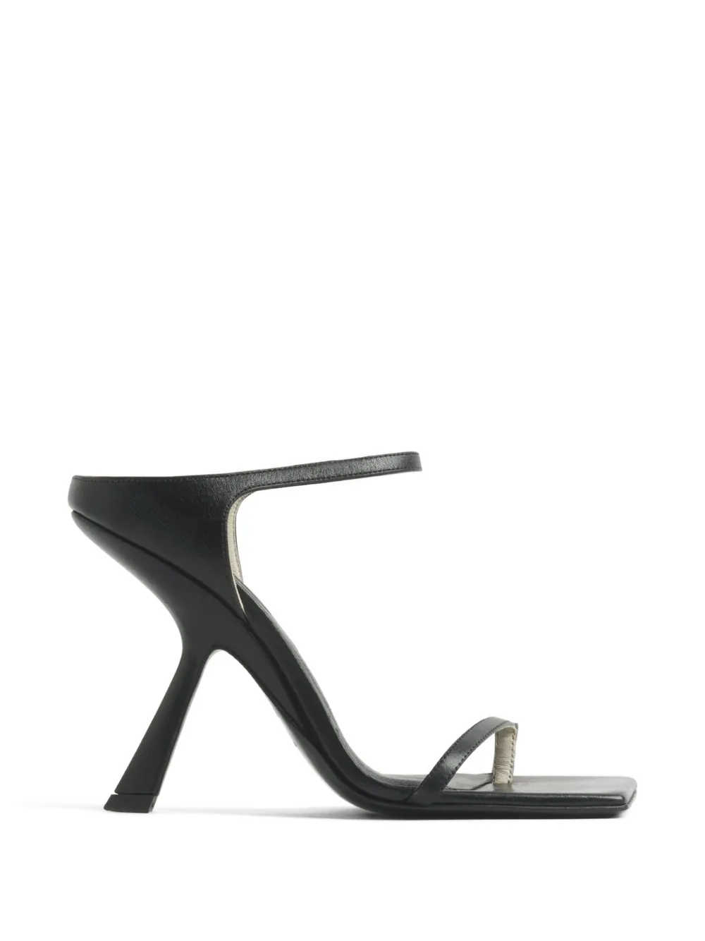 Mugler square-toe sandals - Nero