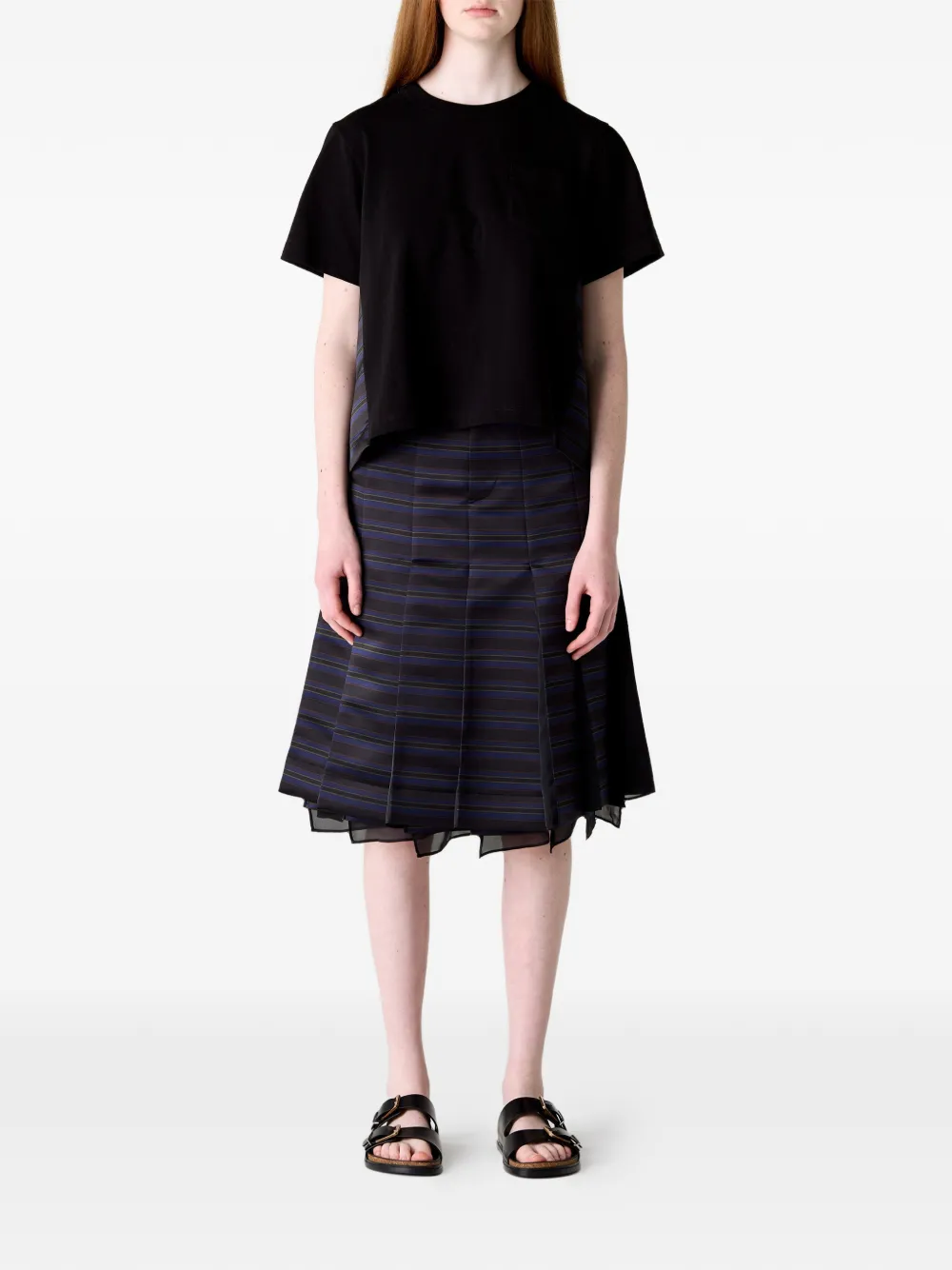 Sacai プリーツ スカート | ブラック | FARFETCH JP