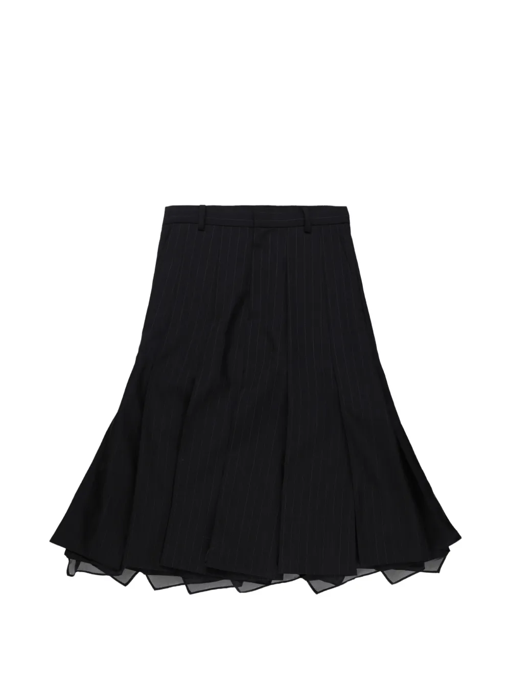 sacai pleated midi skirt - Nero