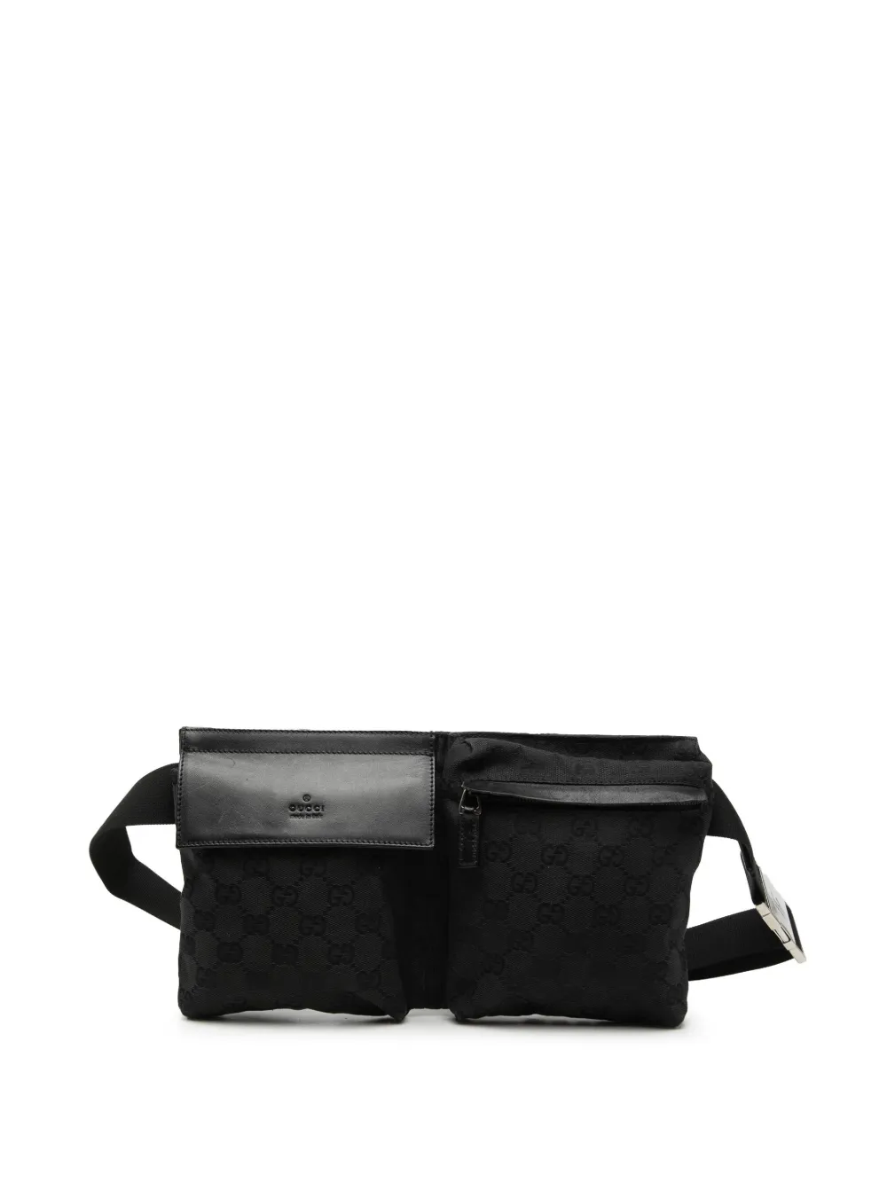 Gucci Pre-Owned 2000-2015 GG Canvas Double Pocket belt bag - Nero