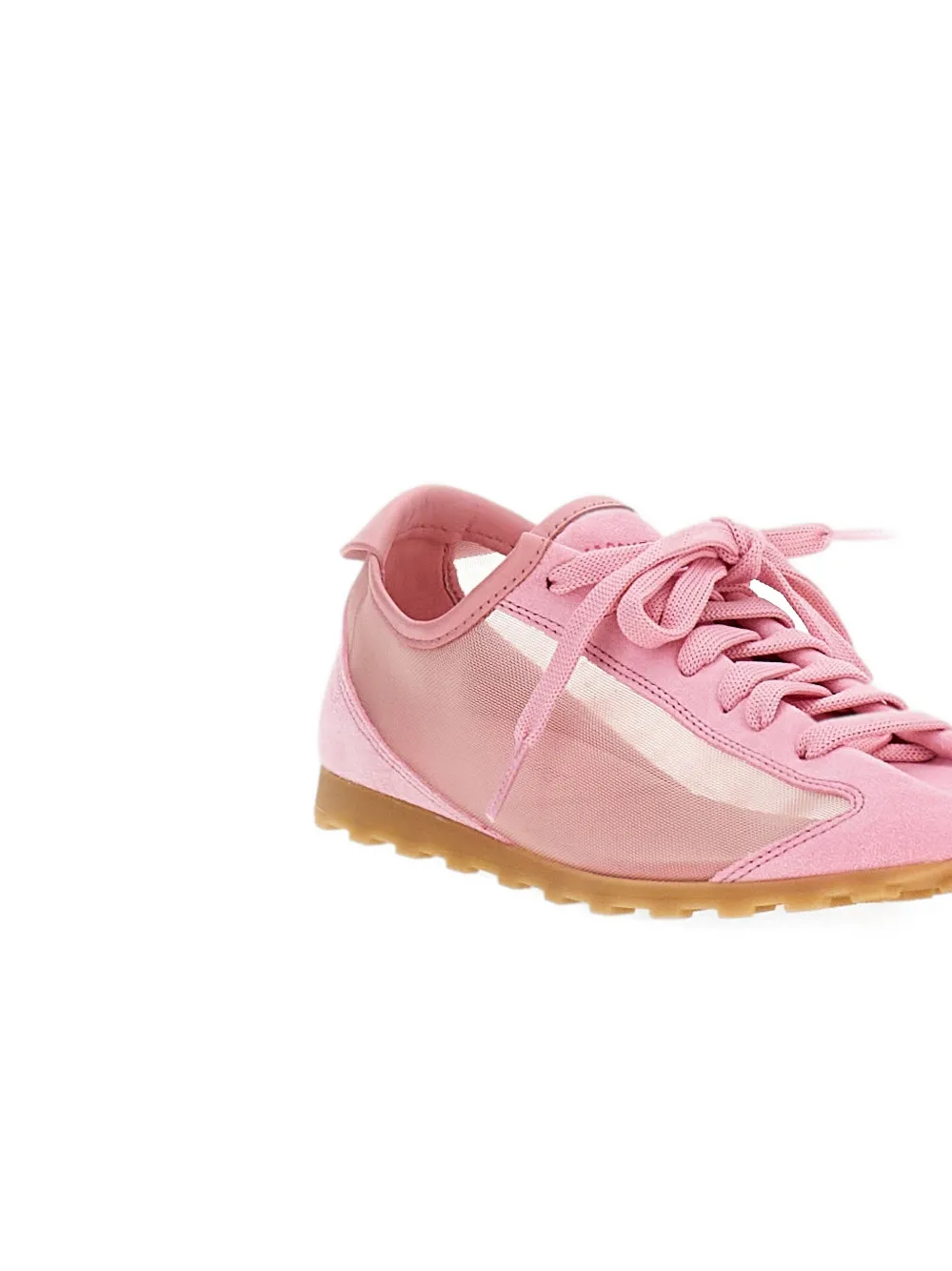 Jacquemus TheTennis mesh-panelled suede sneakers Wit