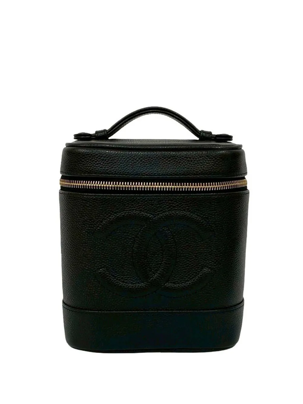 CHANEL Pre-Owned 2002-2003 CC Caviar Case vanity bag - Nero