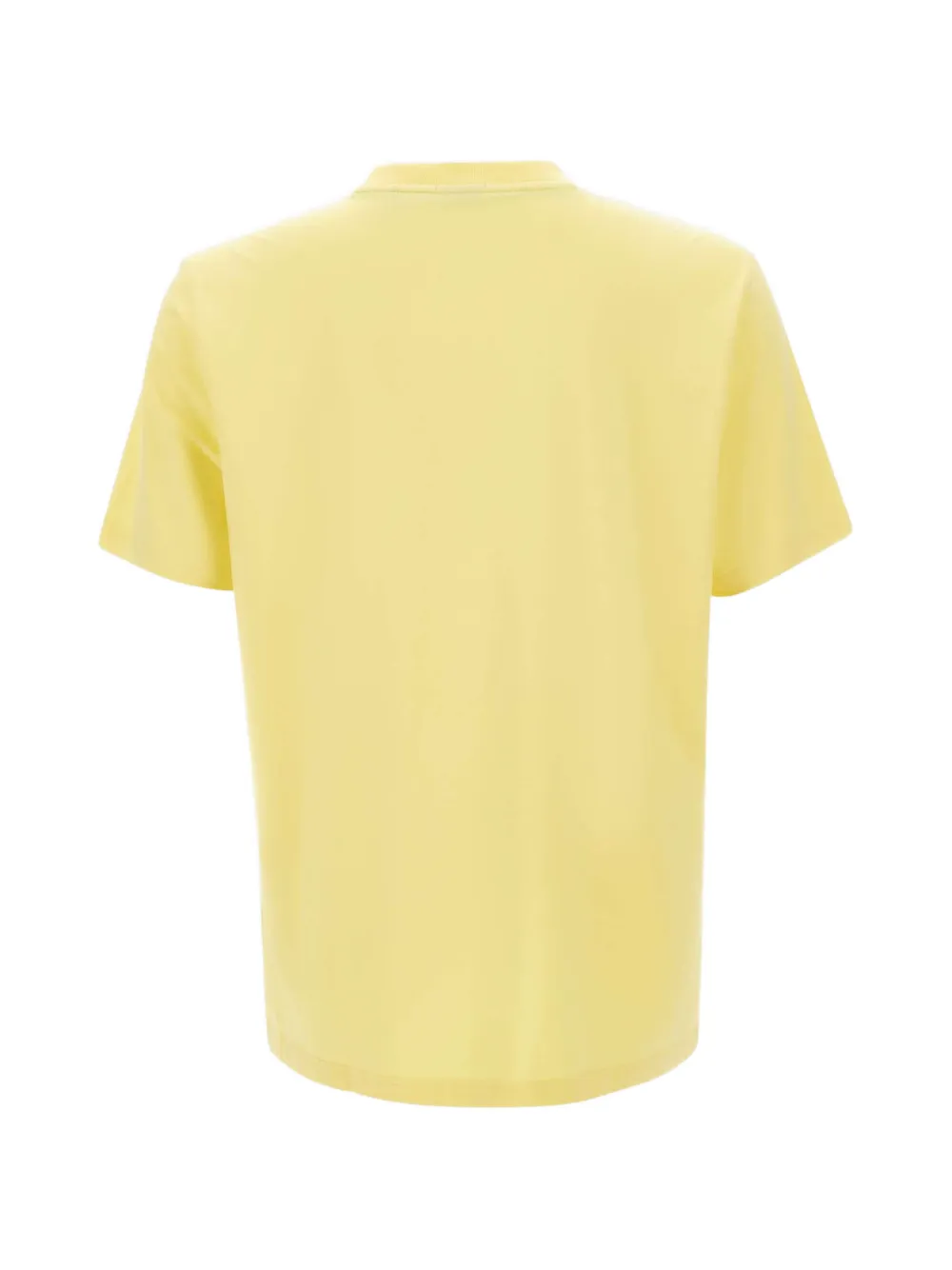 BOSS Stretch-katoenen T-shirt met logo-detail Geel
