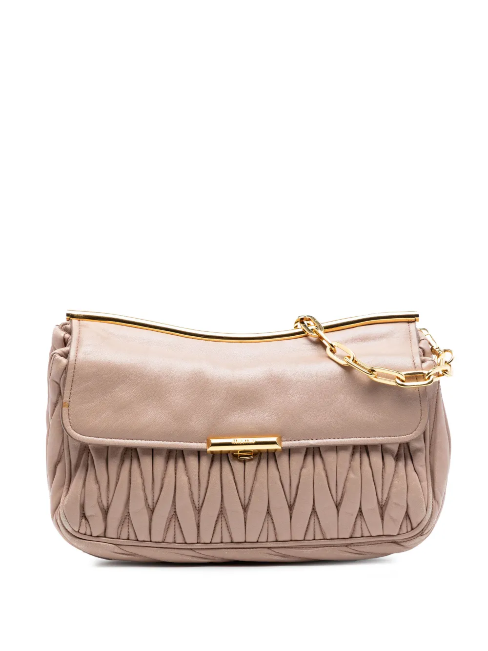 Miu Miu Pre-Owned 2010-2026 Matelasse Nappa Frame shoulder bag - Marrone
