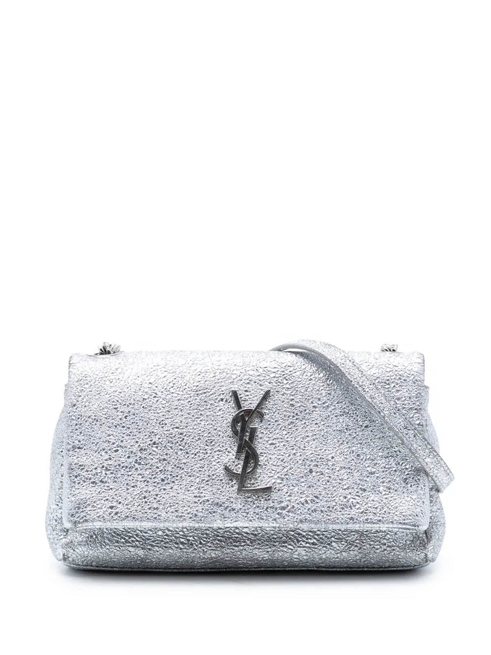 Saint Laurent Pre-Owned 2017 Toy Metallic Crackled Calfskin Monogram West Hollywood crossbody bag - Argento