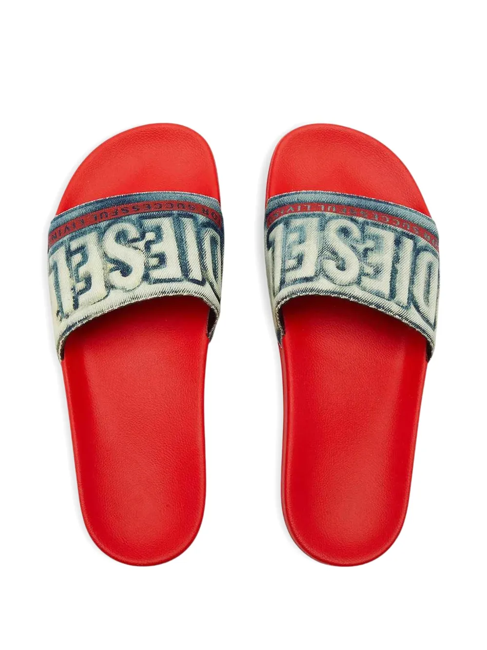 Diesel Sa-Mayemi denim slides Blauw