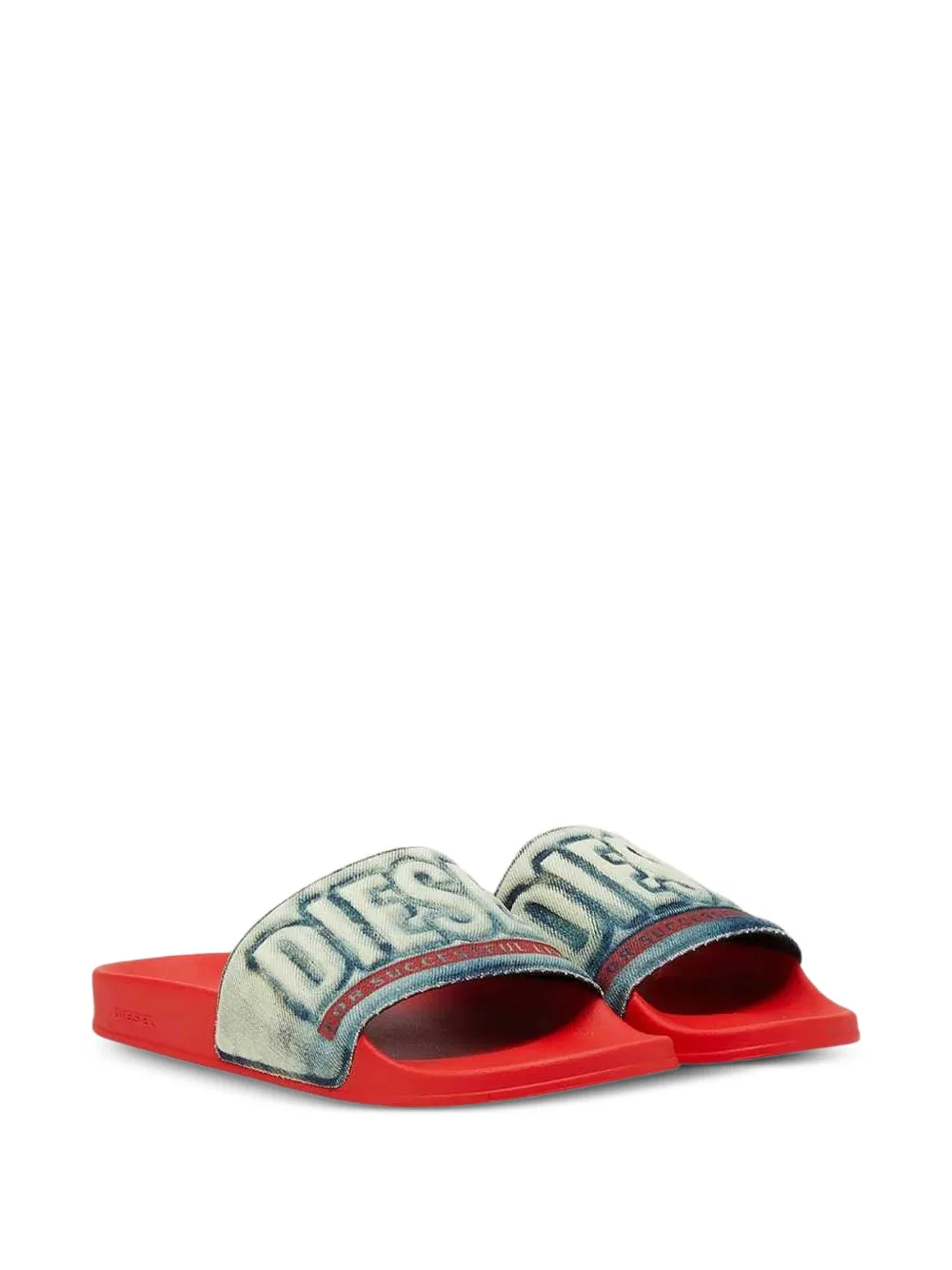 Diesel Sa-Mayemi denim slides Blauw