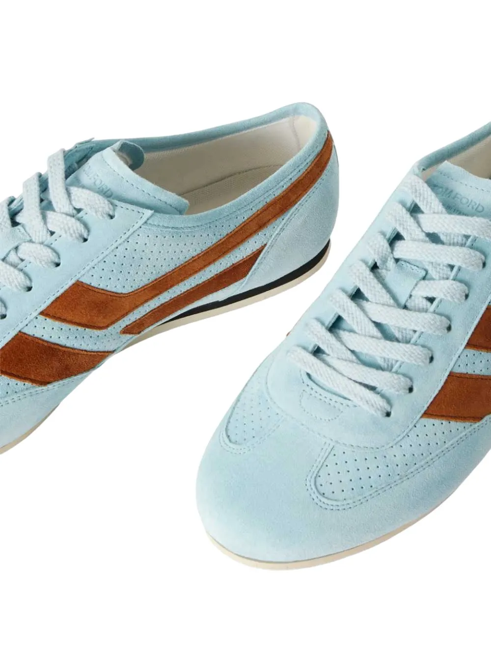 TOM FORD perforated panelled sneakers Blauw