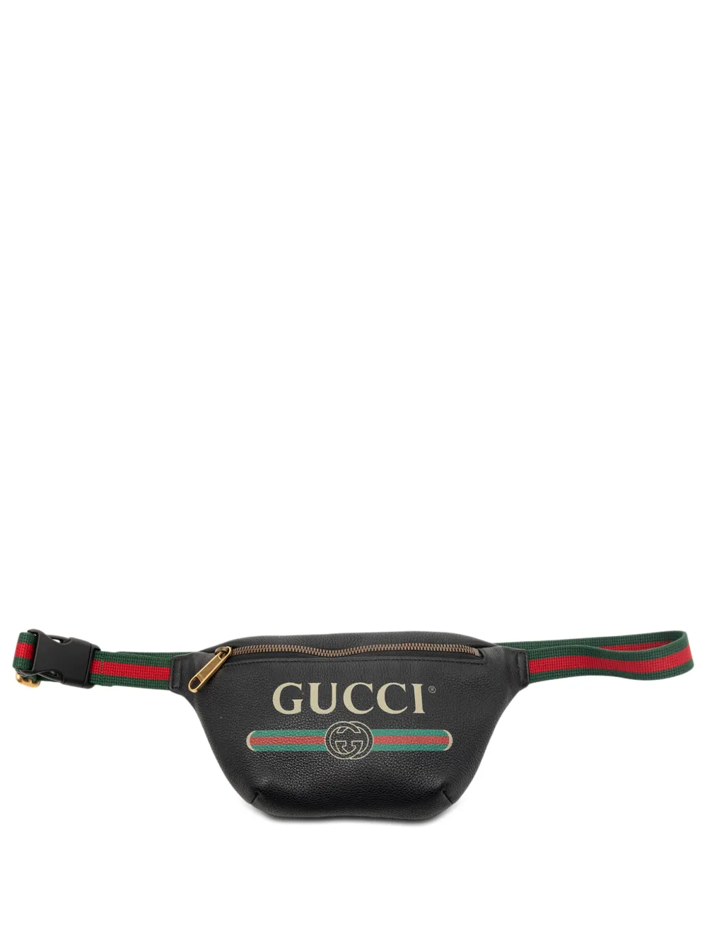 Gucci Pre-Owned 2000-2015 Small Grained Calfskin Logo belt bag - Nero