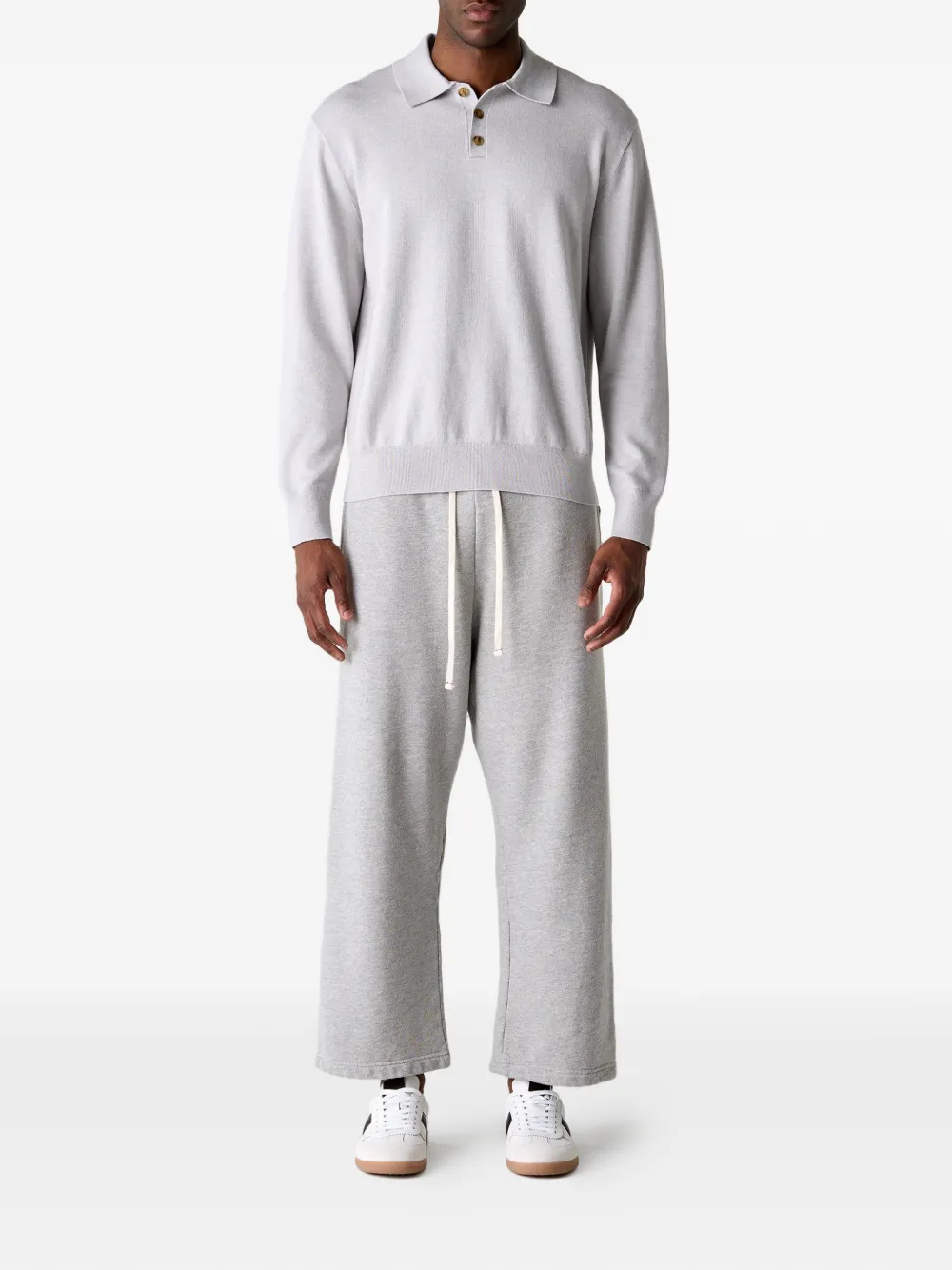 Les Tien Ruimvallende cropped trainingsbroek Grijs