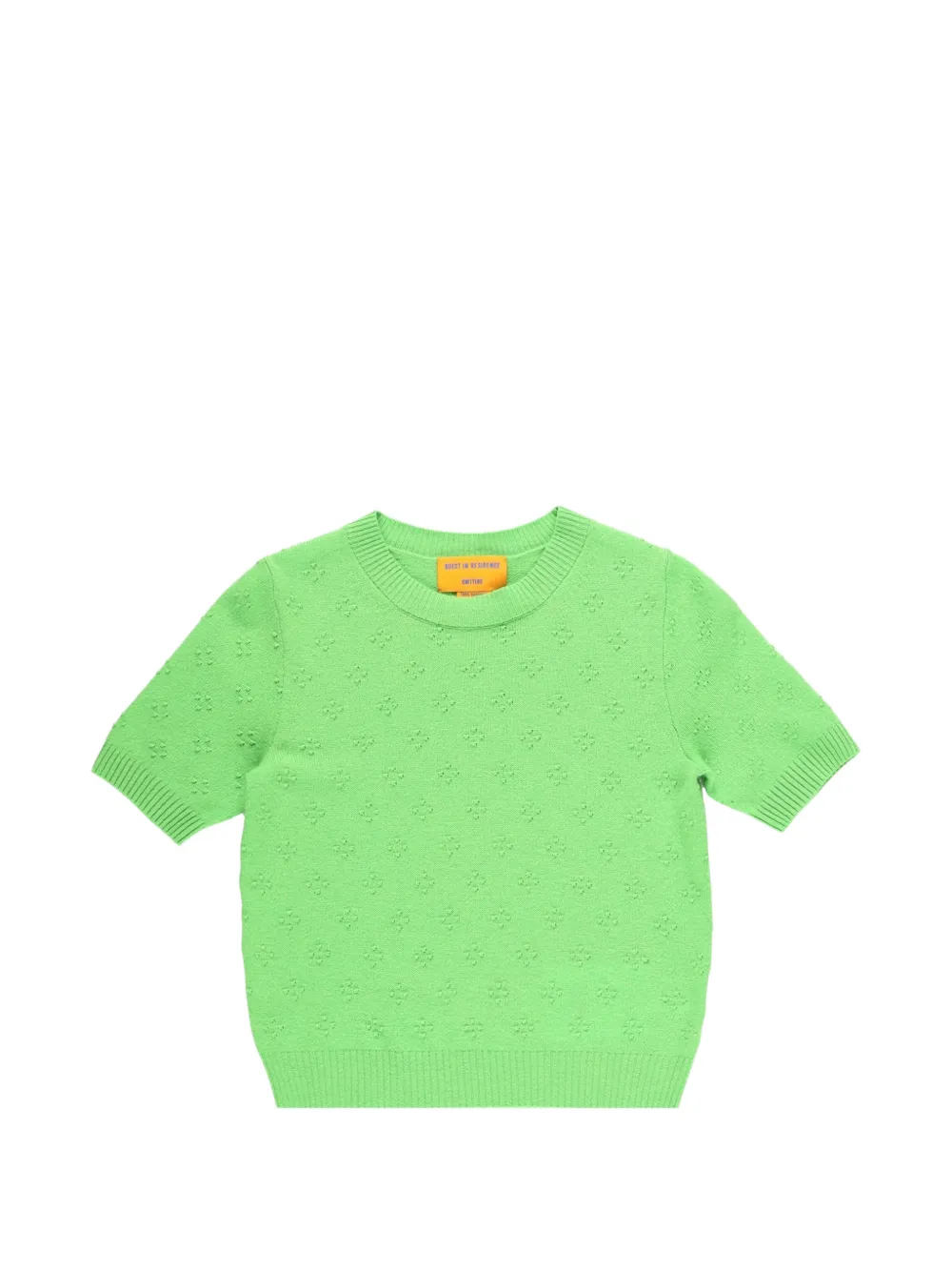 Guest In Residence Compass pointelle-knit T-shirt - Verde