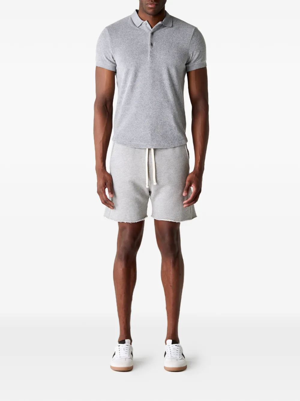 Les Tien Yacht shorts met gerafelde afwerking Grijs