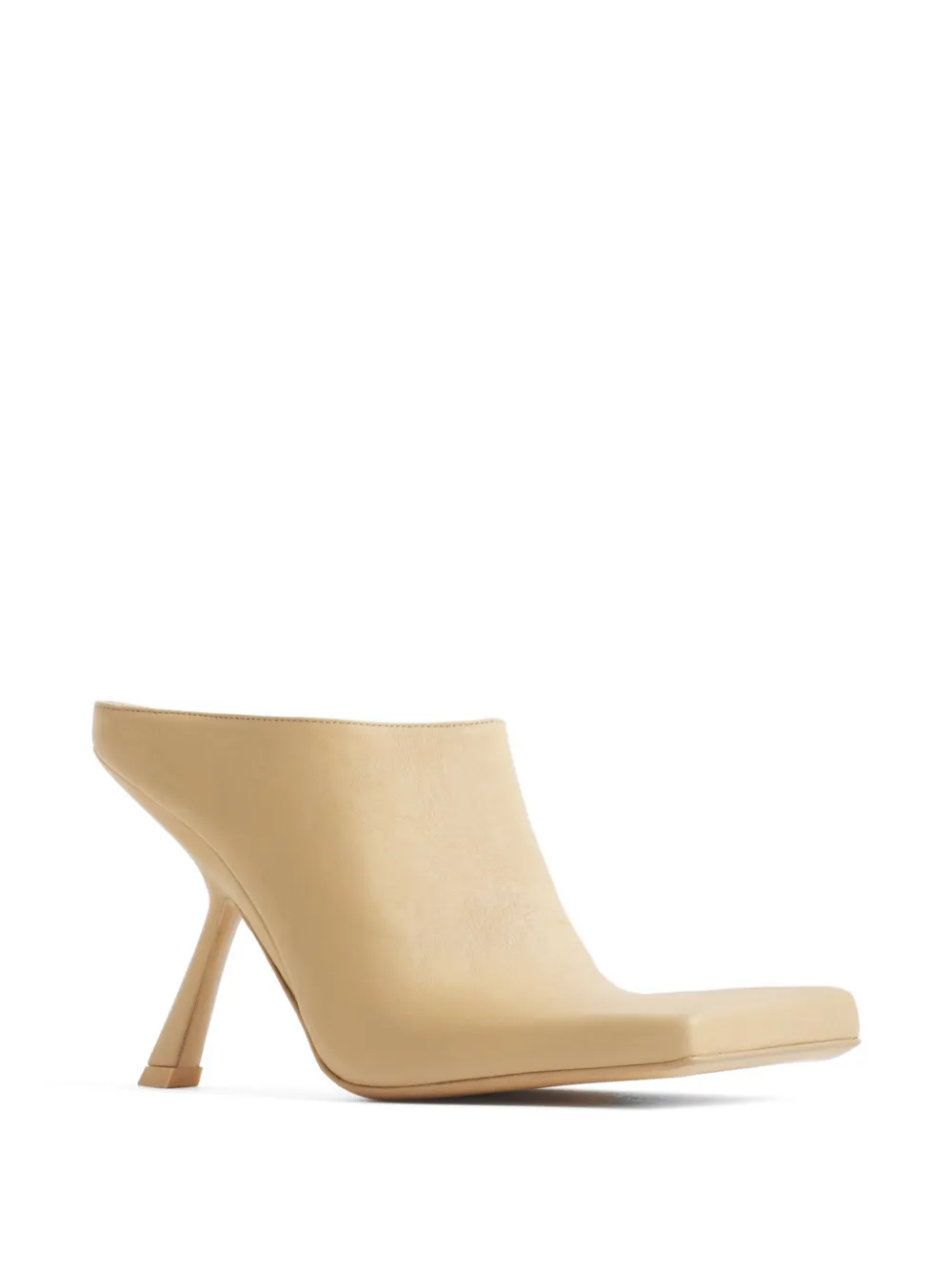 Mugler Muiltjes met vierkante neus Beige