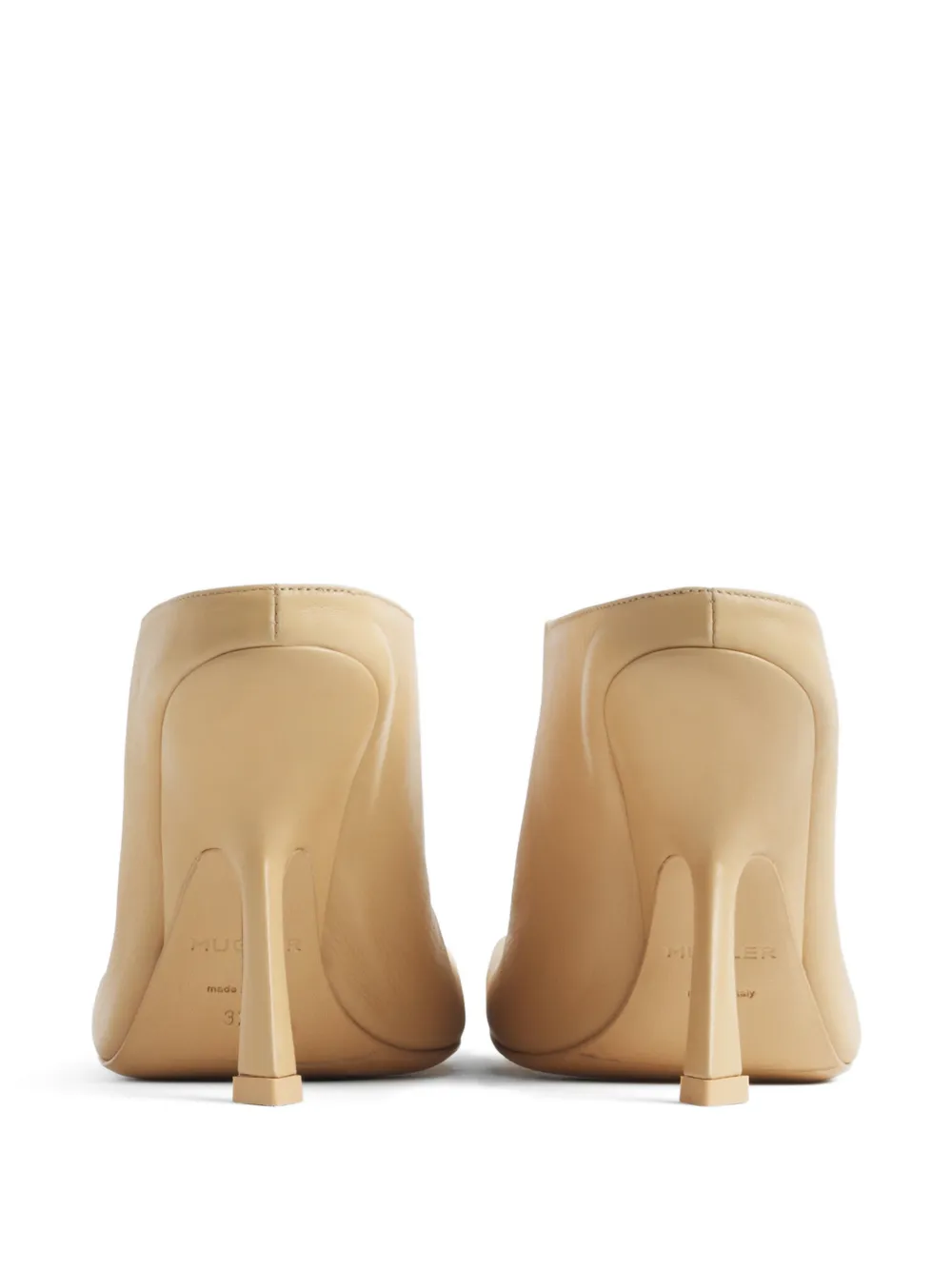 Mugler Muiltjes met vierkante neus Beige