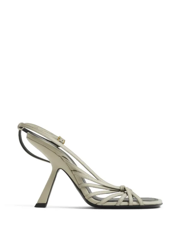 Mugler Knotted Sandals in Neutrals