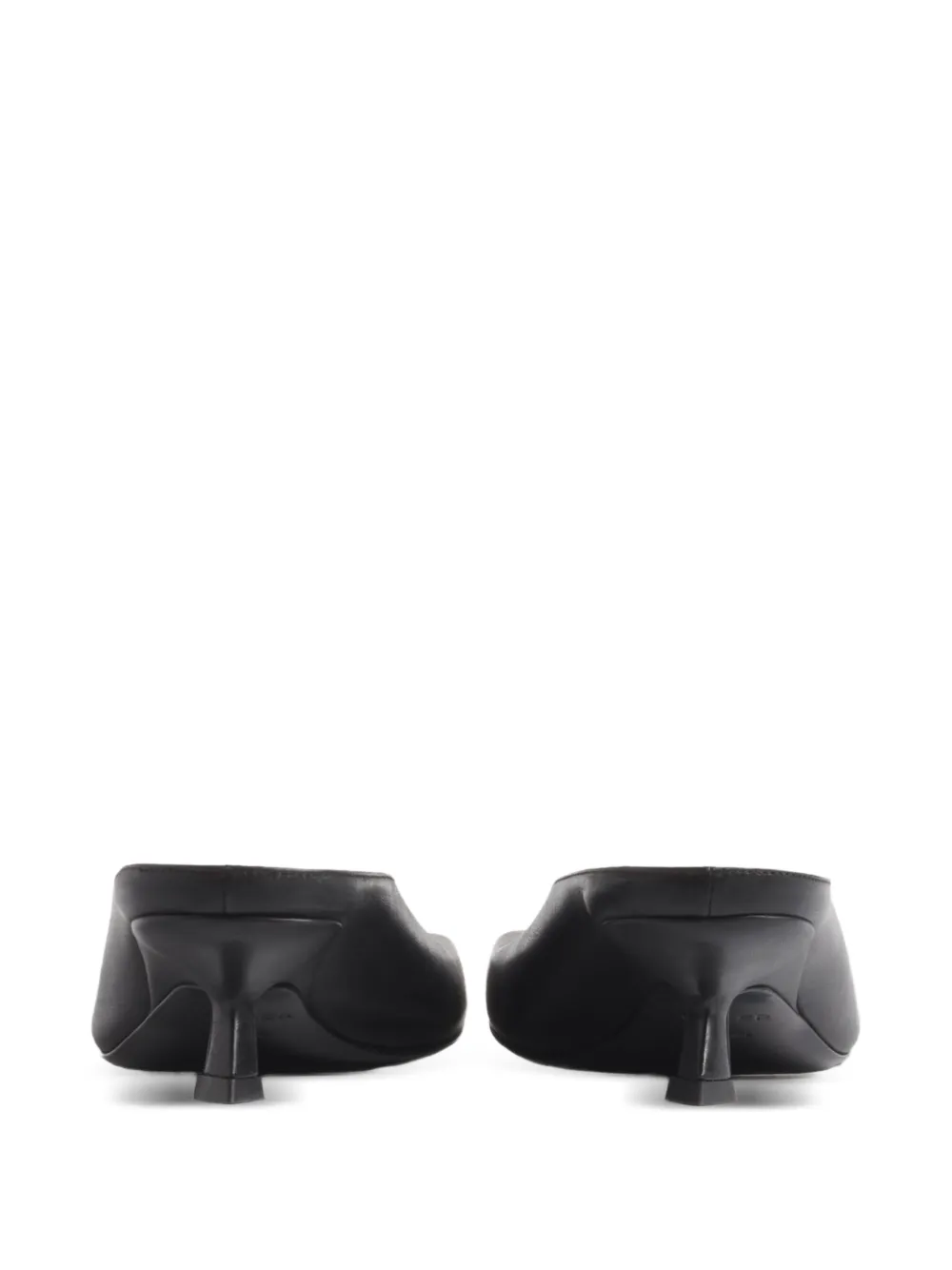  Mugler Mules Con Puntera Cuadrada - Negro 