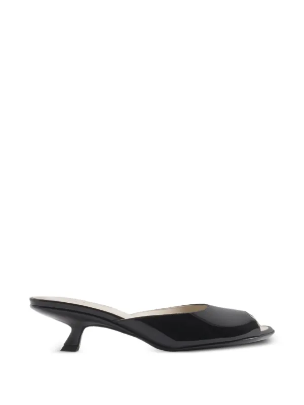 Mugler Peep-toe Mules 45 in Black